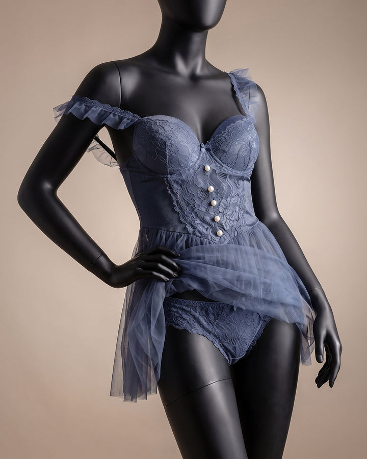 Sheer Mesh Padded Babydoll – Nova (4366)