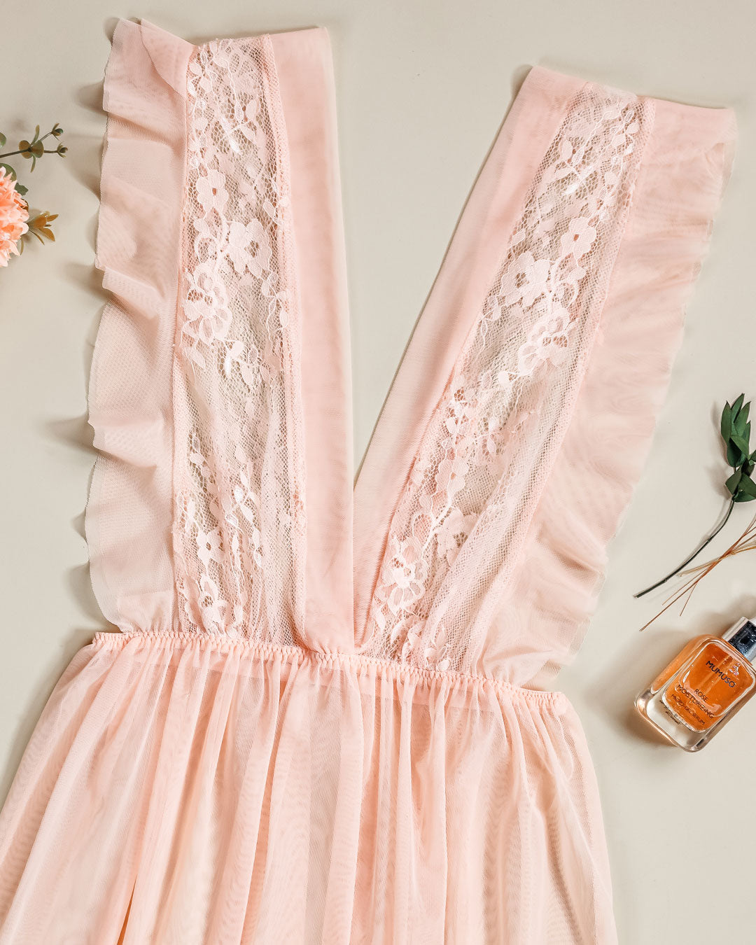 Sexy Babydoll Mesh And Lace