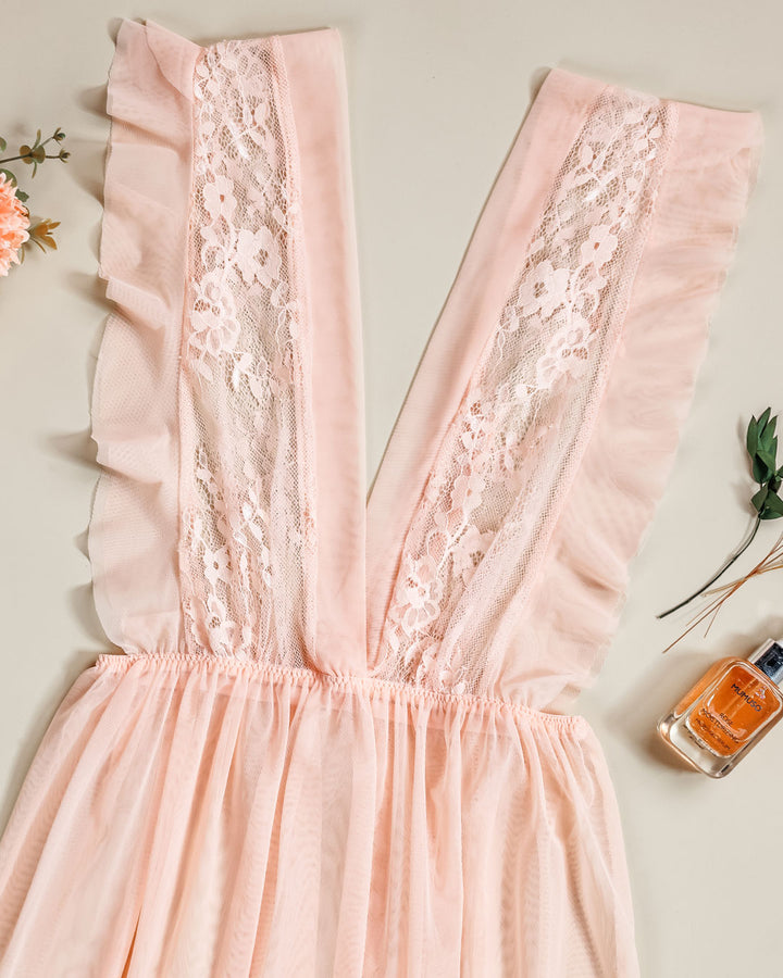 Sexy Babydoll Mesh And Lace