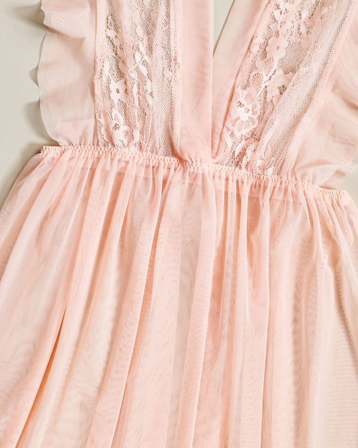 Sexy Babydoll Mesh And Lace