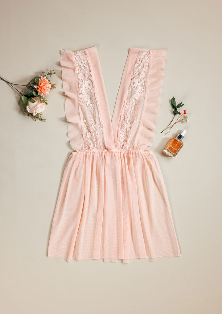 Sexy Babydoll Mesh And Lace