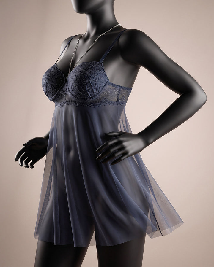 Sheer Mesh Padded Babydoll – Allure (4401)