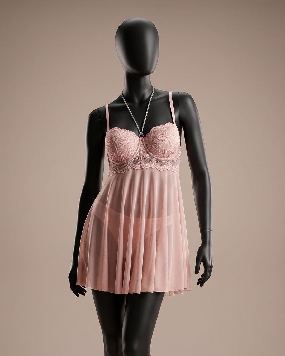 Sheer Mesh Padded Babydoll – Allure (4401)