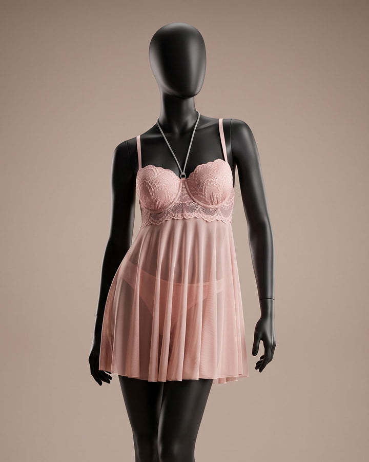 Sheer Mesh Padded Babydoll – Allure (4401)