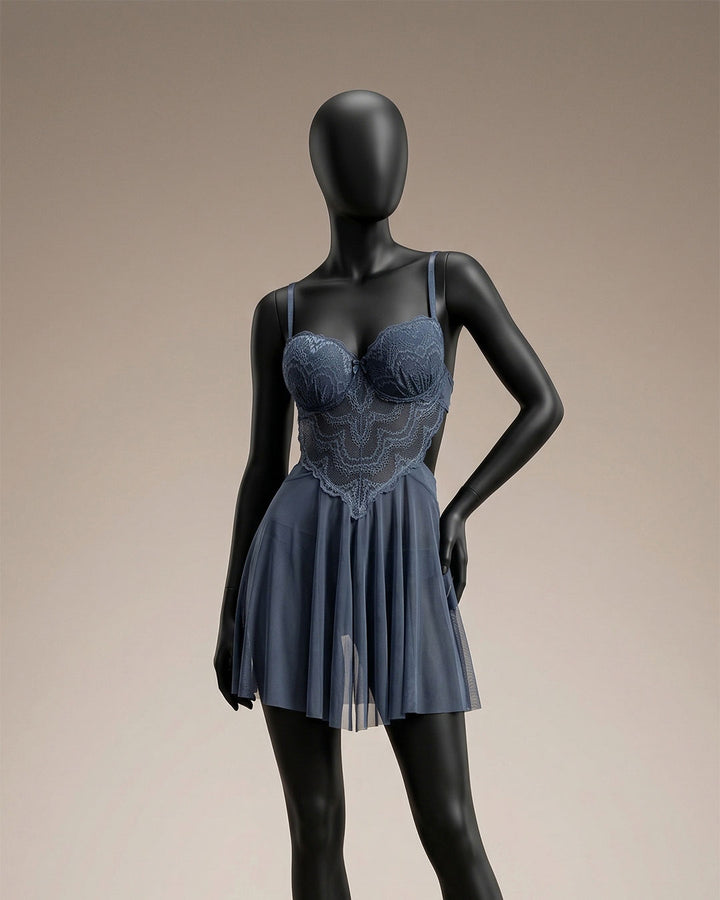 Lace Mesh Padded Babydoll 4403-26