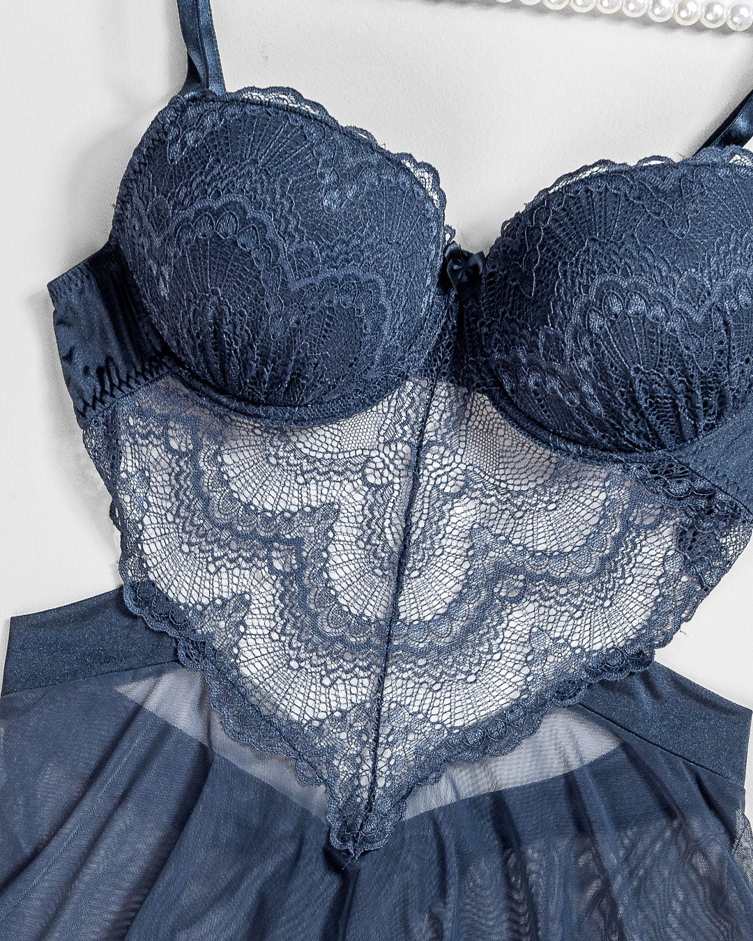Lace Mesh Padded Babydoll 4403-26