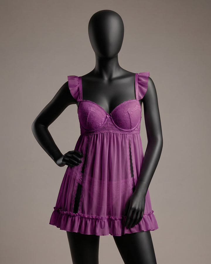 Sheer Mesh Padded Babydoll – Starlet (4404)