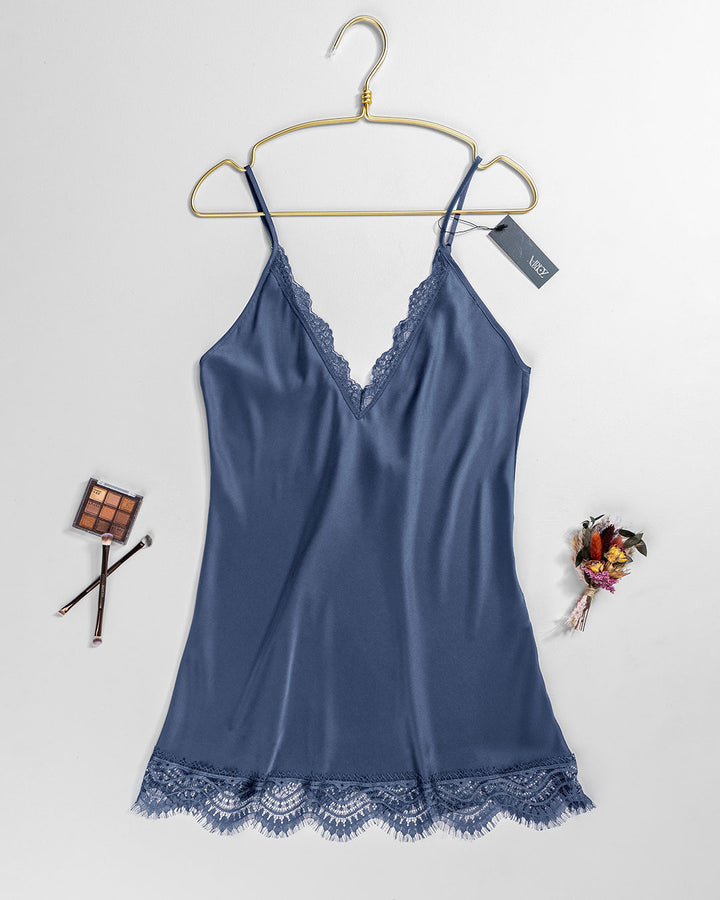 Lace Trim Satin Babydoll 4408-26