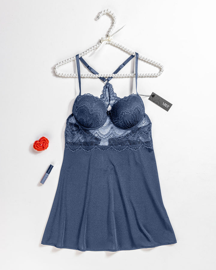 Satin Lace Padded Babydoll 4409-26