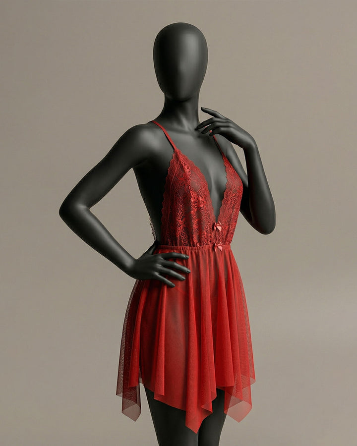 Lace Mesh Padded Babydoll 4410-26