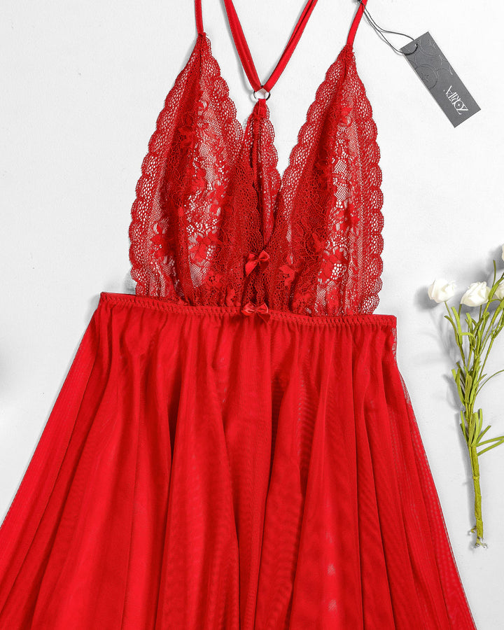 Lace Mesh Padded Babydoll 4410-26
