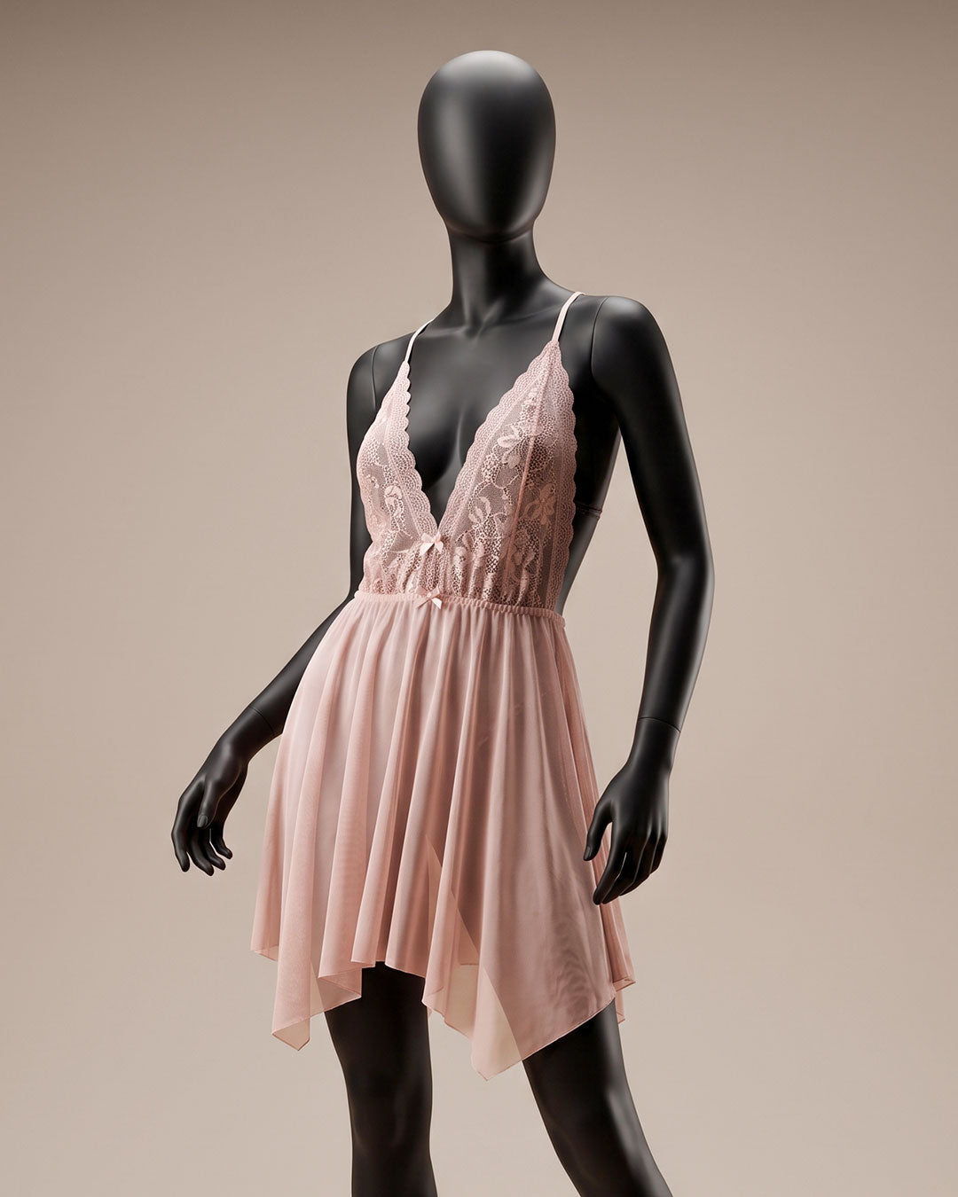 Lace & Mesh Padded Babydoll – Reverie (4410)