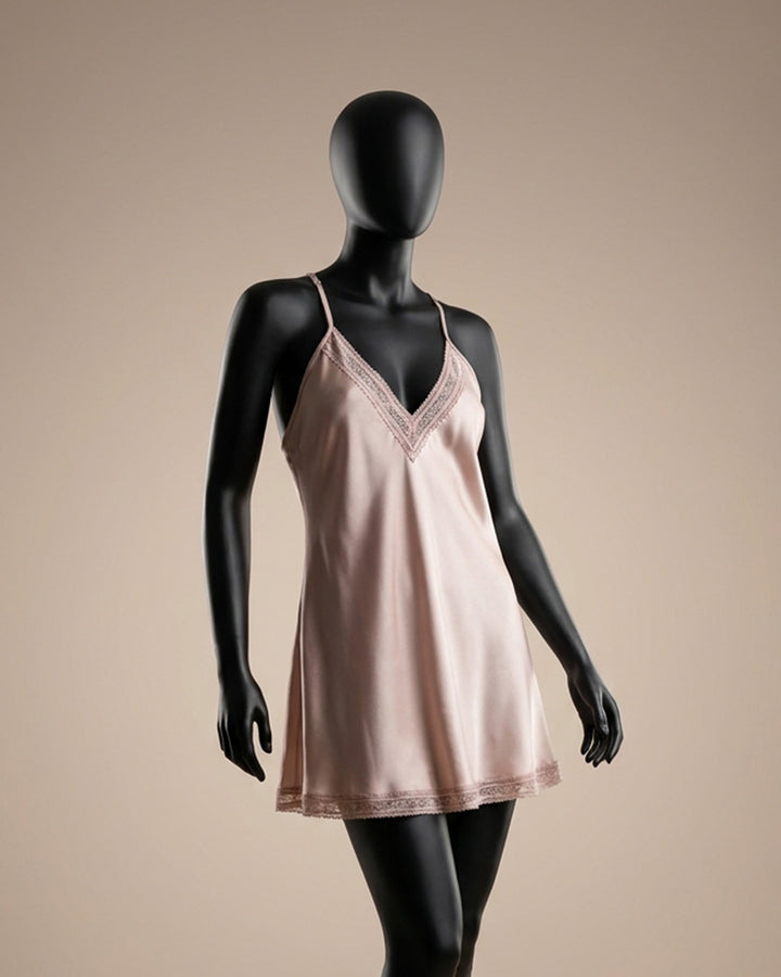 Satin & Lace Babydoll Lingerie 4412-26