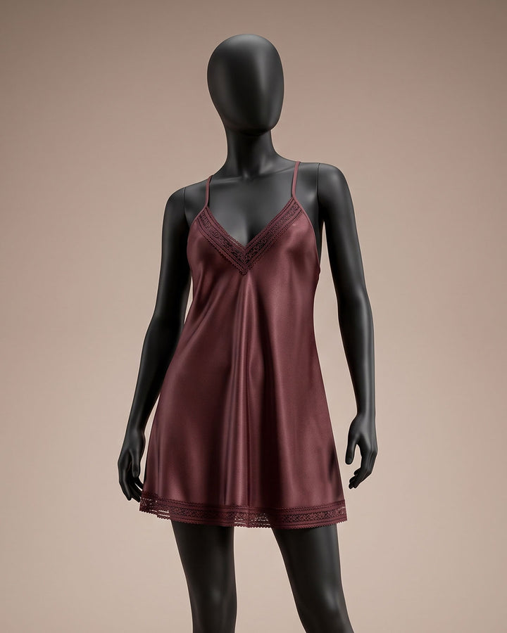Satin & Lace Babydoll Lingerie 4412-26