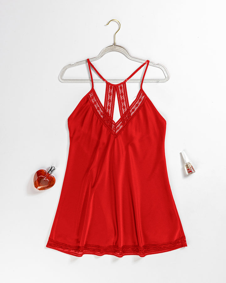 Satin & Lace Babydoll Lingerie 4412-26