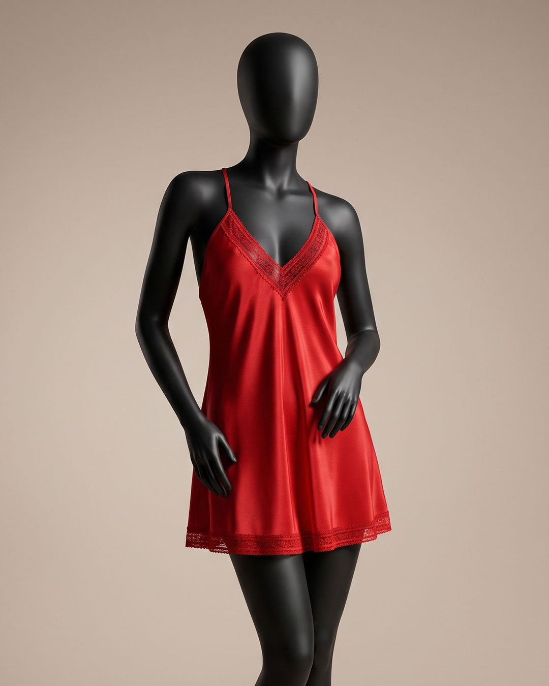 Satin & Lace Babydoll Lingerie 4412-26