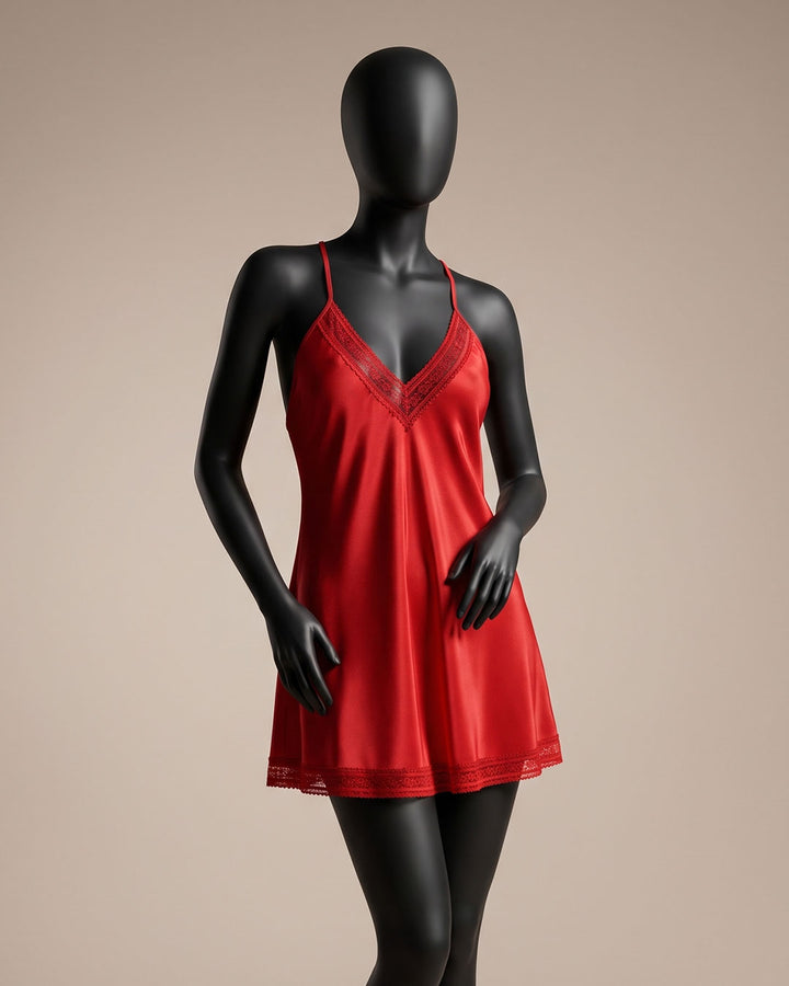 Satin & Lace Babydoll Lingerie 4412-26