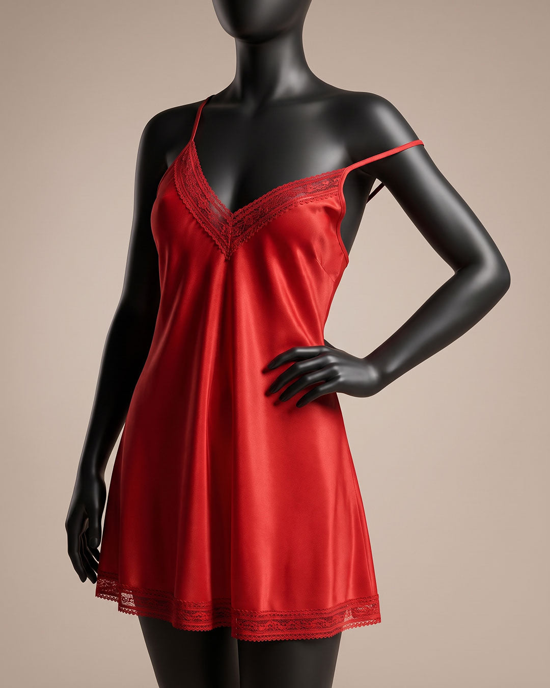 Satin & Lace Babydoll Lingerie 4412-26