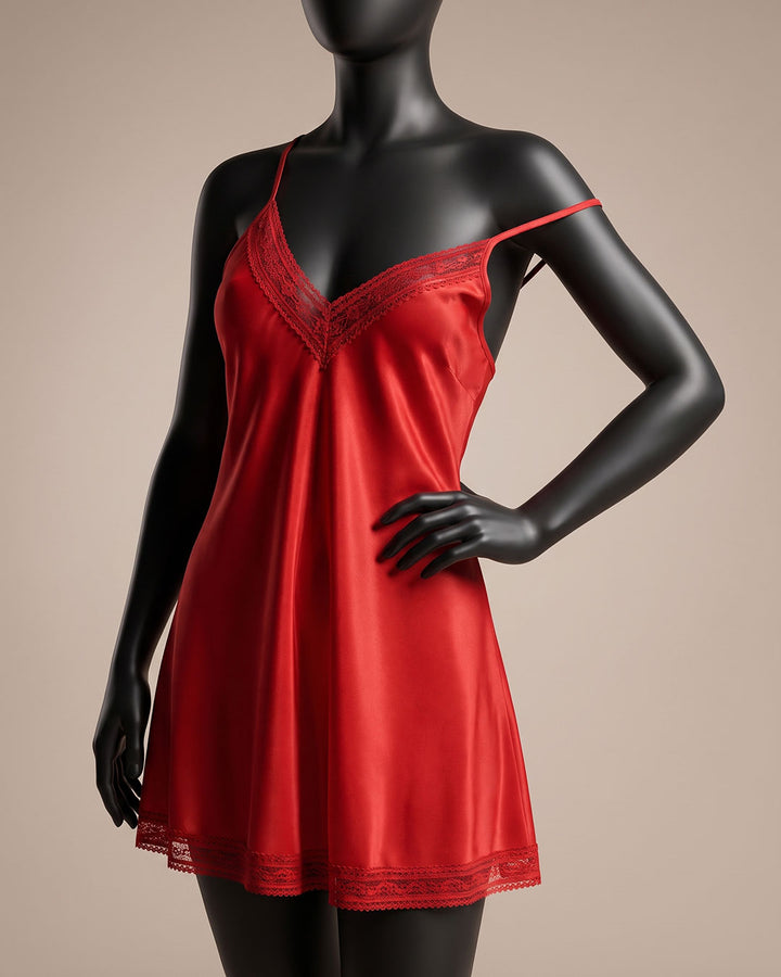Satin & Lace Babydoll Lingerie 4412-26