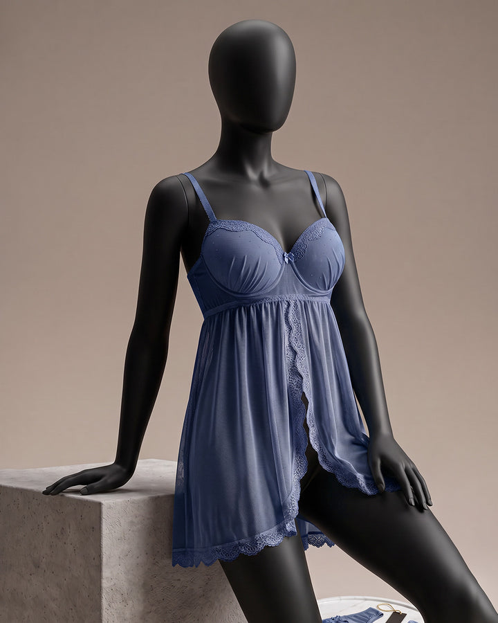 Sheer Mesh Padded Babydoll – Solstice (4413)