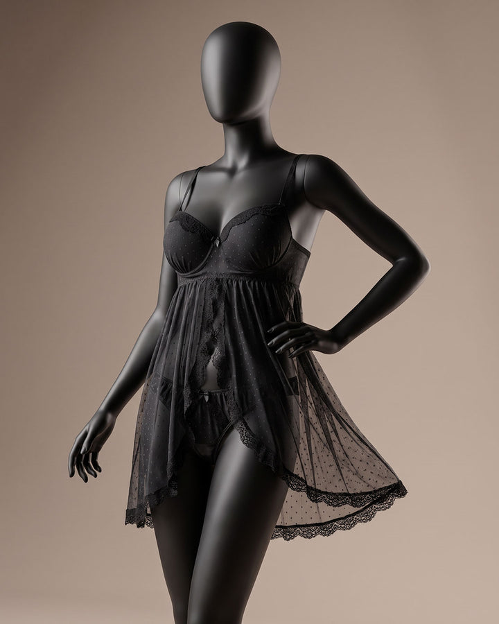Sheer Mesh Padded Babydoll – Solstice (4413)