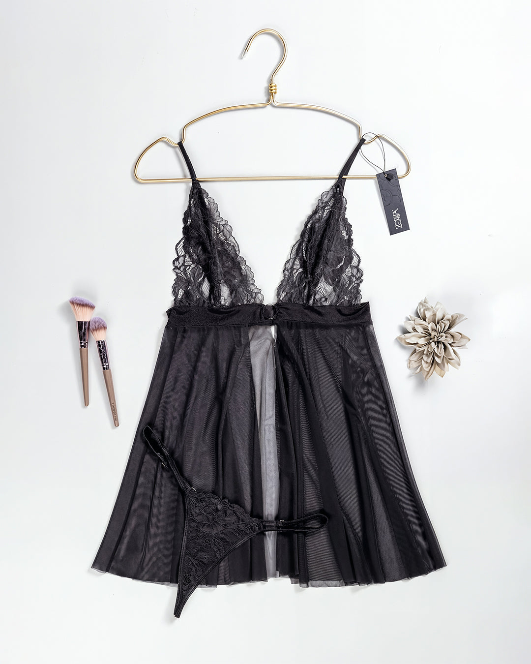 Mesh & Lace Babydoll Lingerie 4415-26