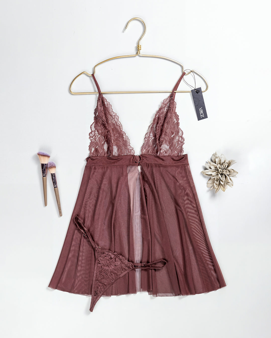 Mesh & Lace Babydoll Lingerie 4415-26