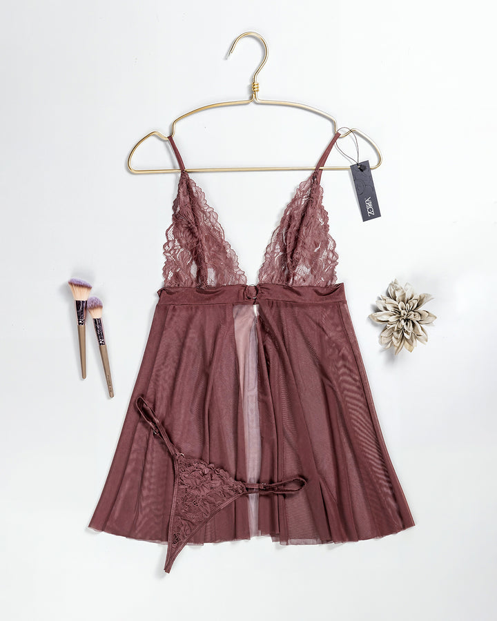 Mesh & Lace Babydoll Lingerie 4415-26