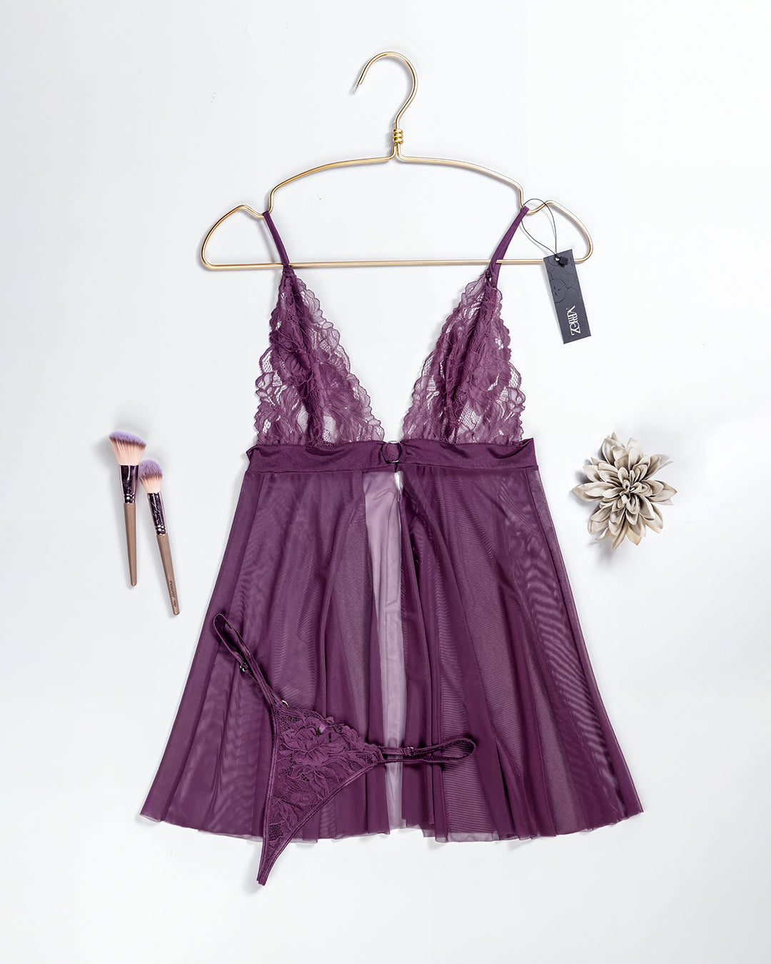 Mesh & Lace Babydoll Lingerie 4415-26