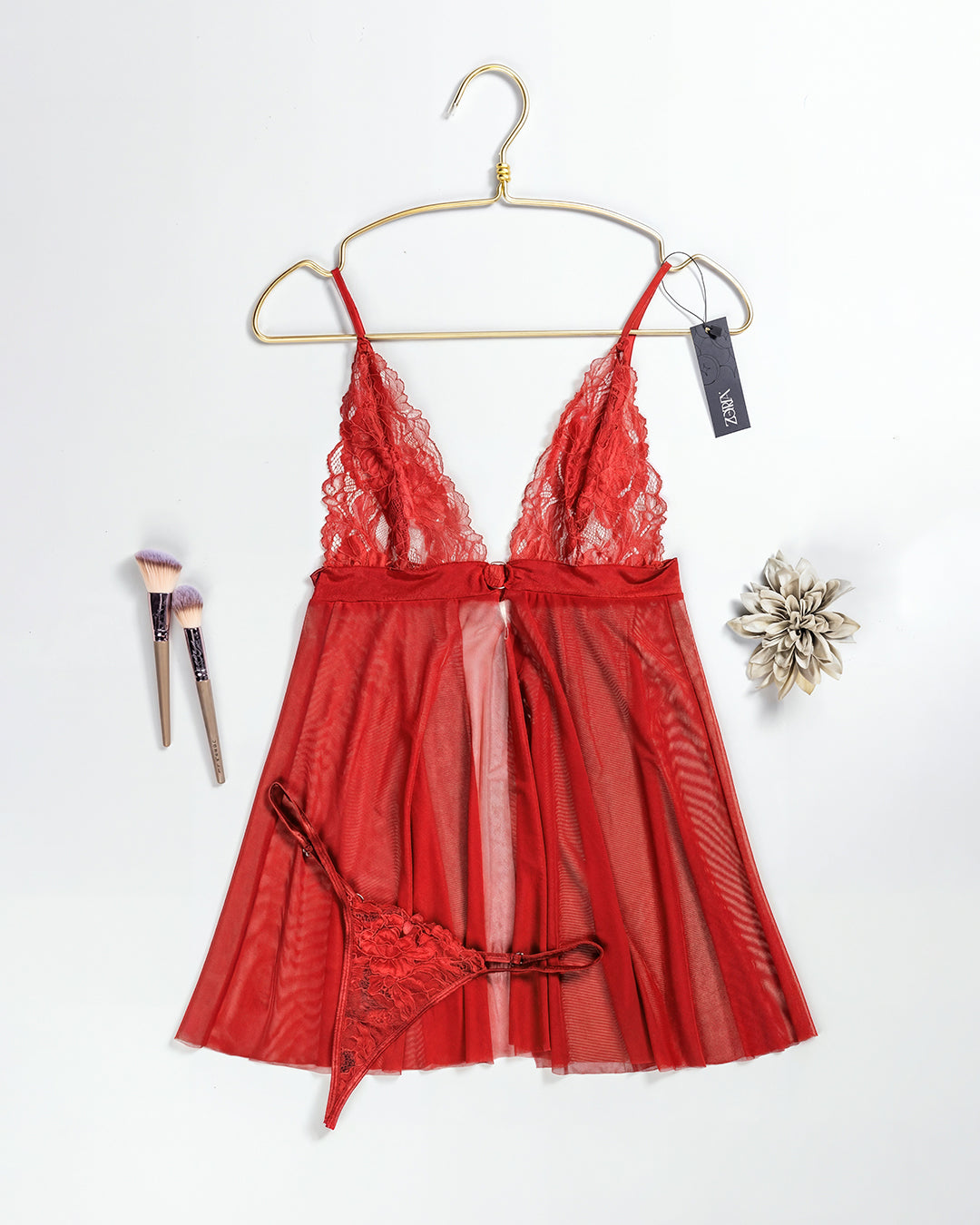 Mesh & Lace Babydoll Lingerie 4415-26