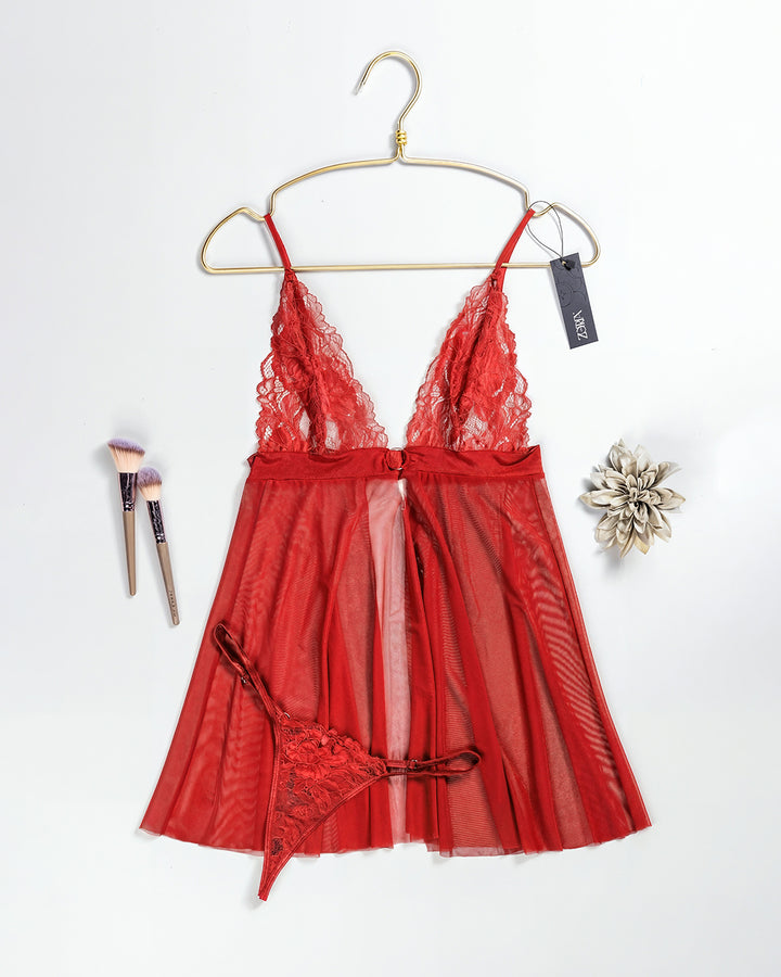 Mesh & Lace Babydoll Lingerie 4415-26