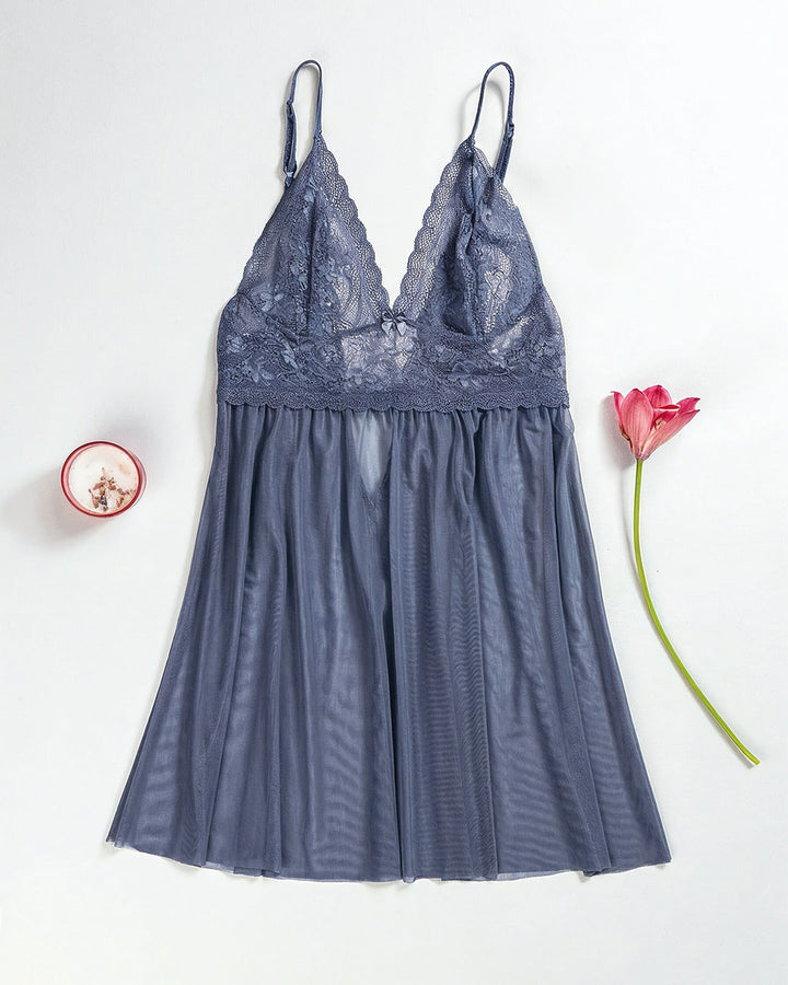 Mesh & Lace Babydoll Lingerie 4417-26