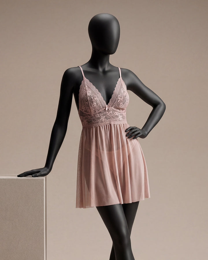 Mesh & Lace Babydoll Lingerie 4417-26