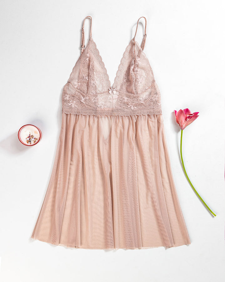 Mesh & Lace Babydoll Lingerie 4417-26