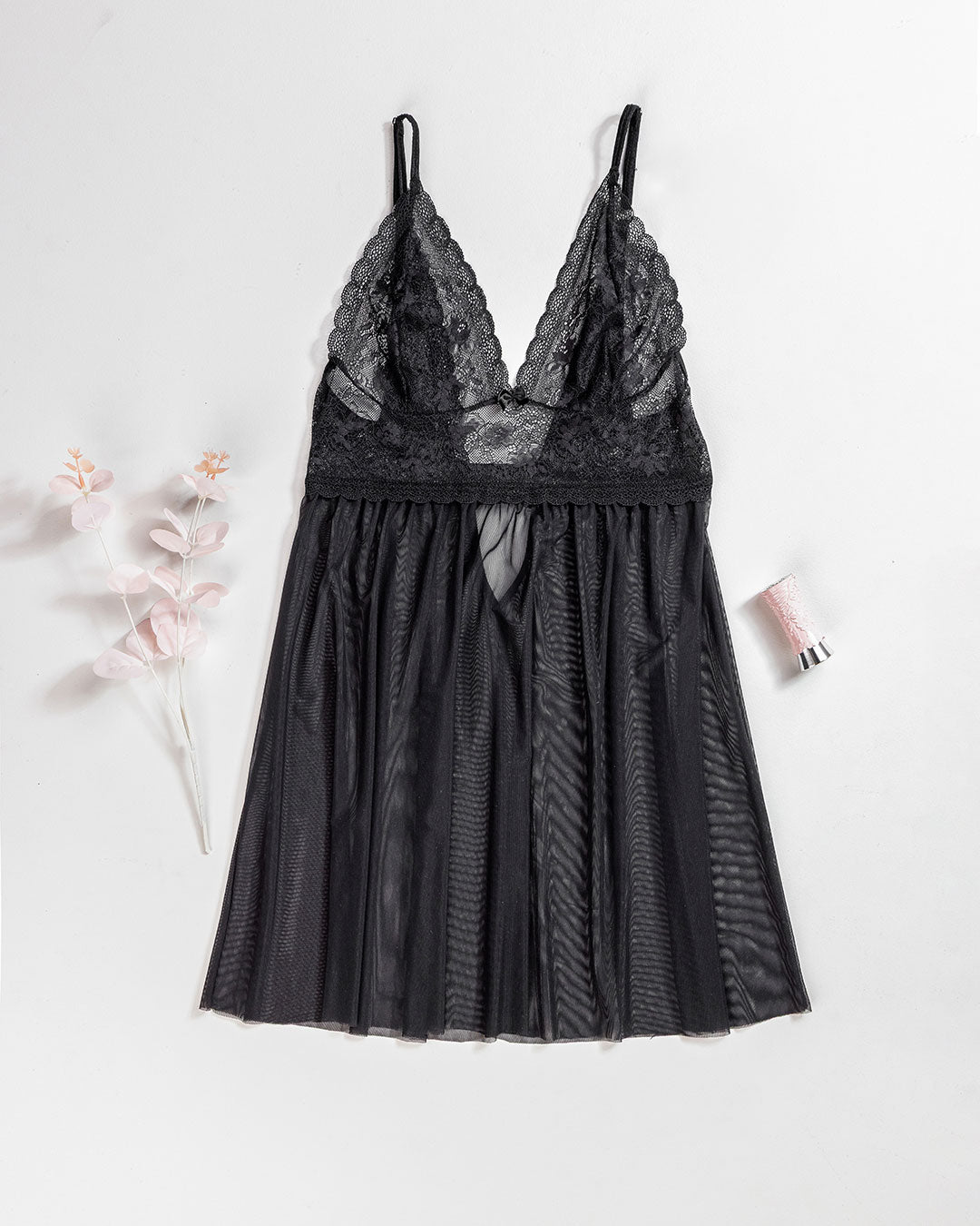 Mesh & Lace Babydoll Lingerie 4417-26