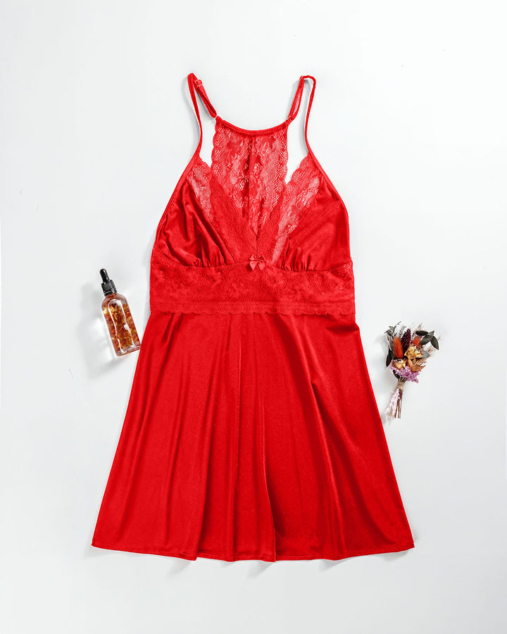Satin & Lace Babydoll Lingerie 4419-26