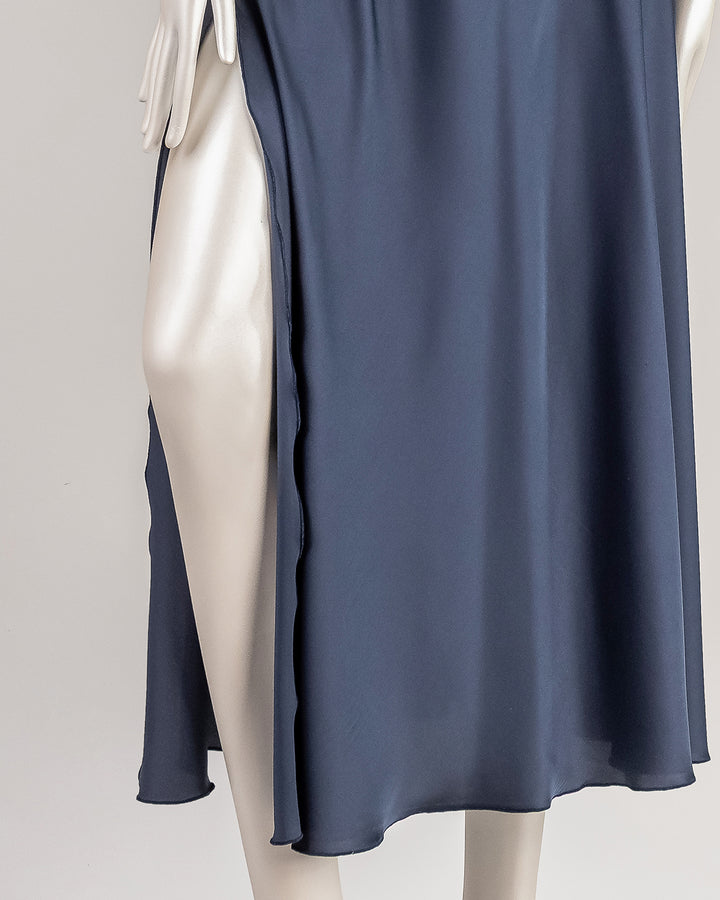 Lace Trim Satin Gown 4784-26