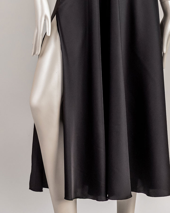 Lace Trim Satin Gown 4861-26