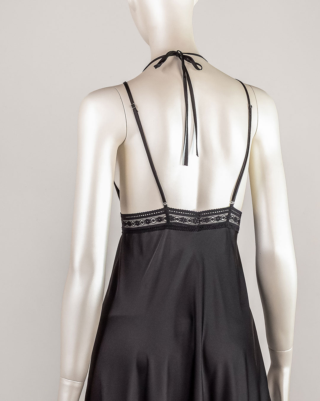 Lace Trim Satin Gown 4861-26