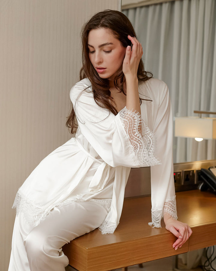 بيجامة 3 قطع ساتان 3469-25