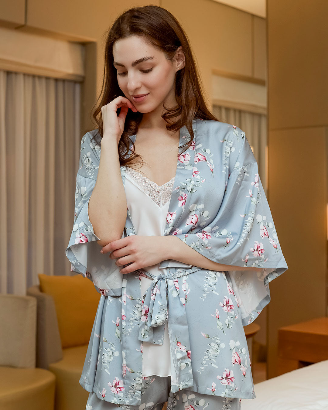 Satin Pajama 3 pcs 3493-26