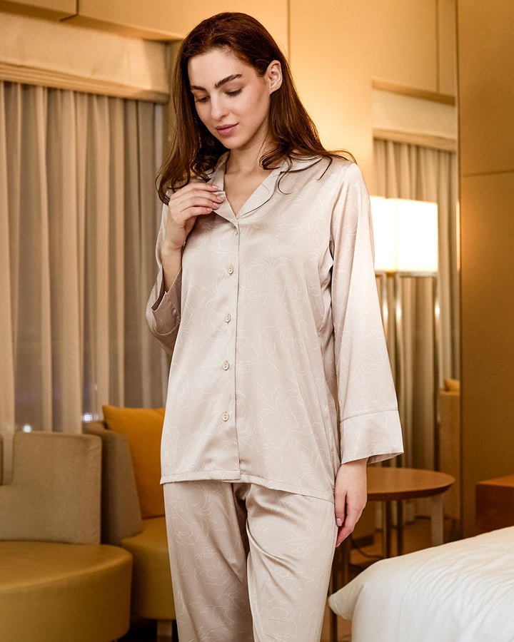 Satin & Lace Pajama Set – 2 Pieces 3512-26