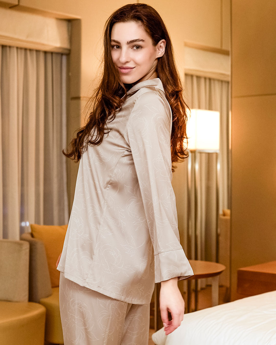 Satin & Lace Pajama Set – 2 Pieces 3512-26