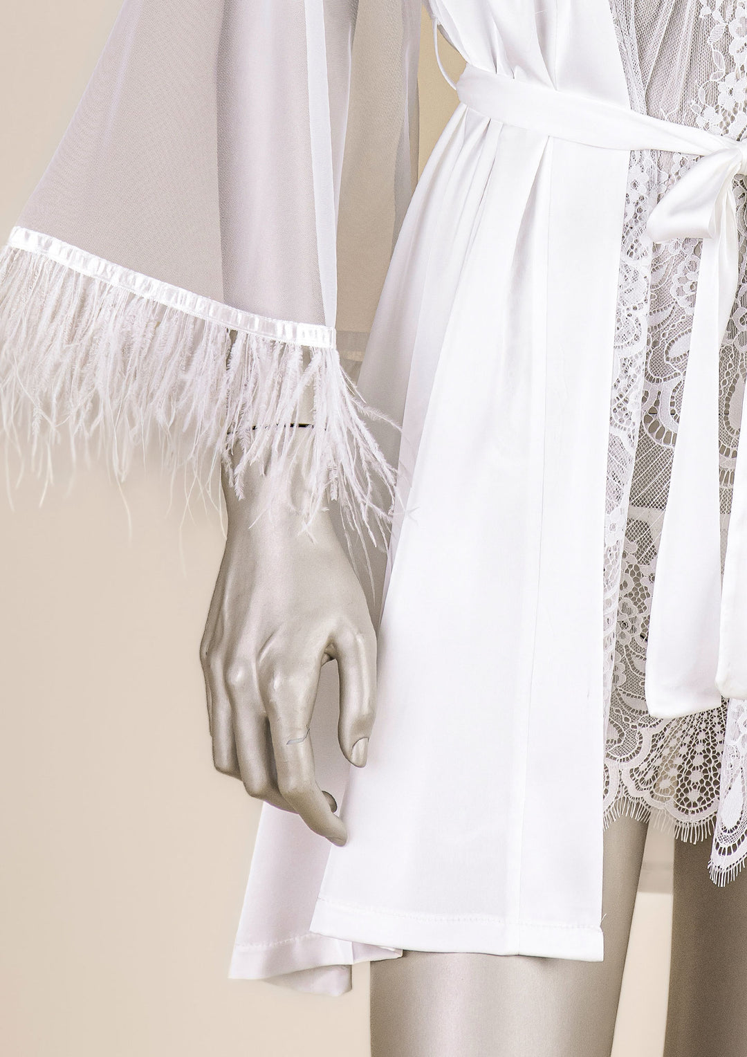 Feathered Lace Bridal Lingerie Set