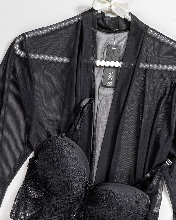 Mesh Lace Robe Set 6106-26