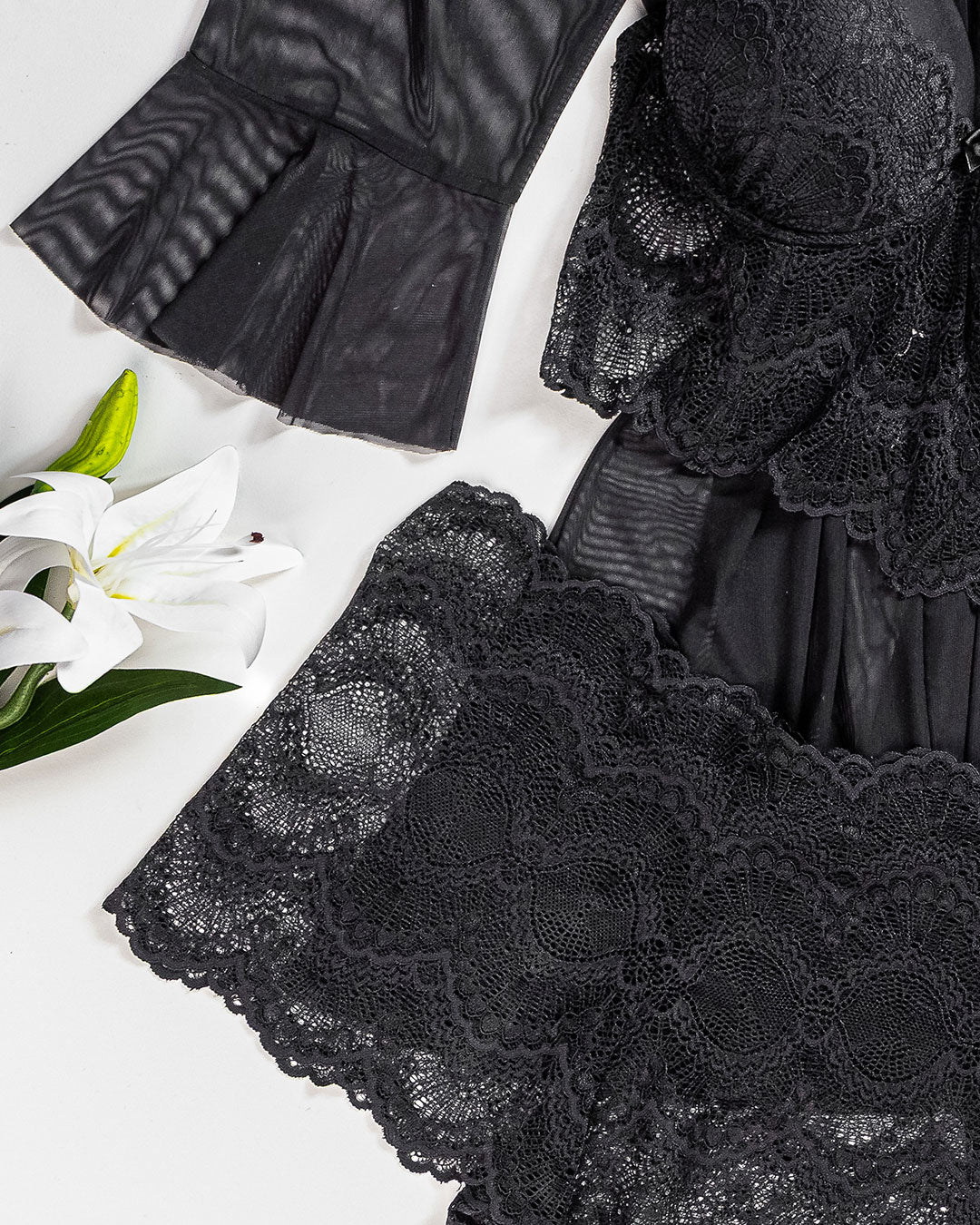Mesh Lace Robe Set 6106-26