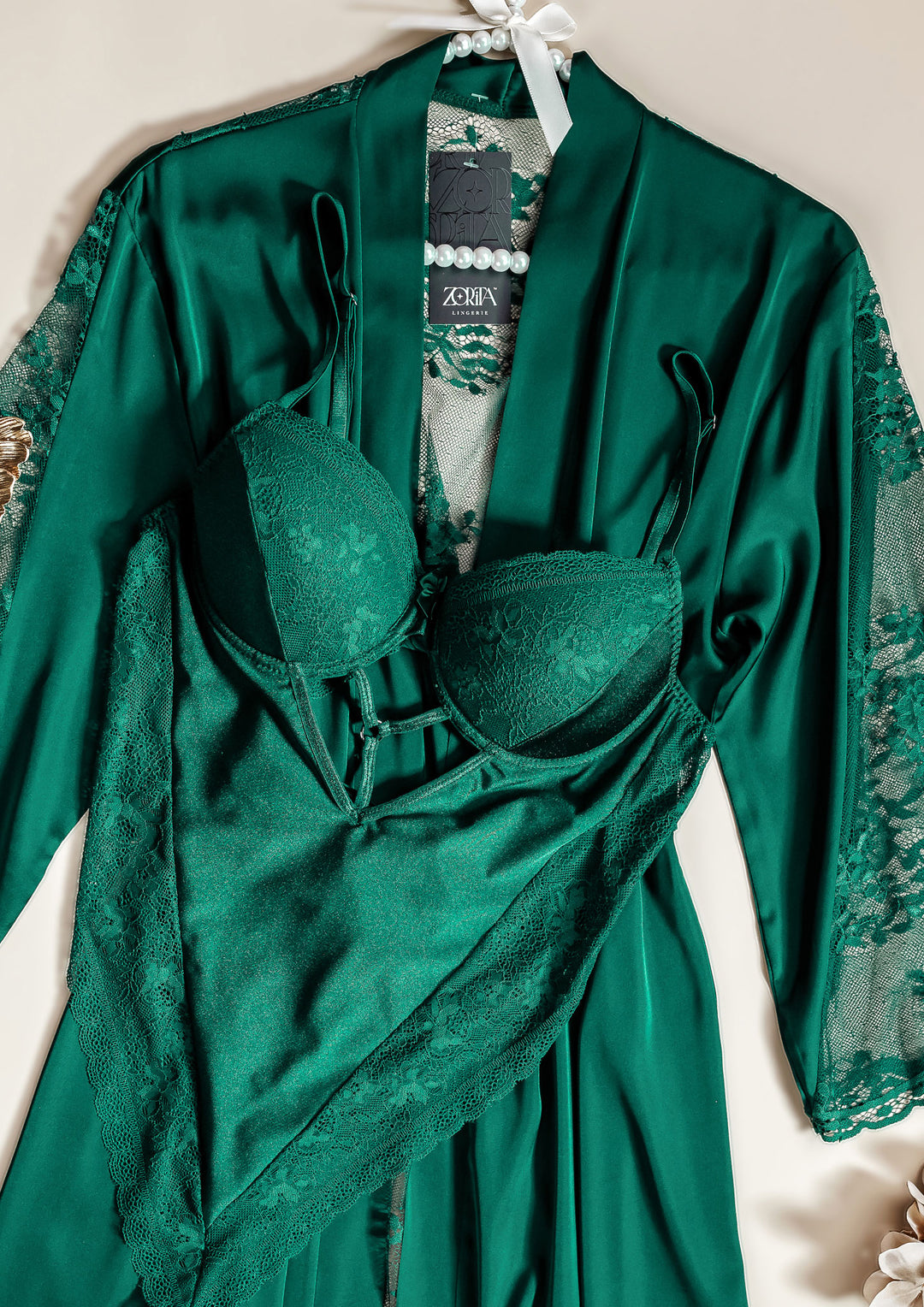 Satin Teddy & Robe Duo