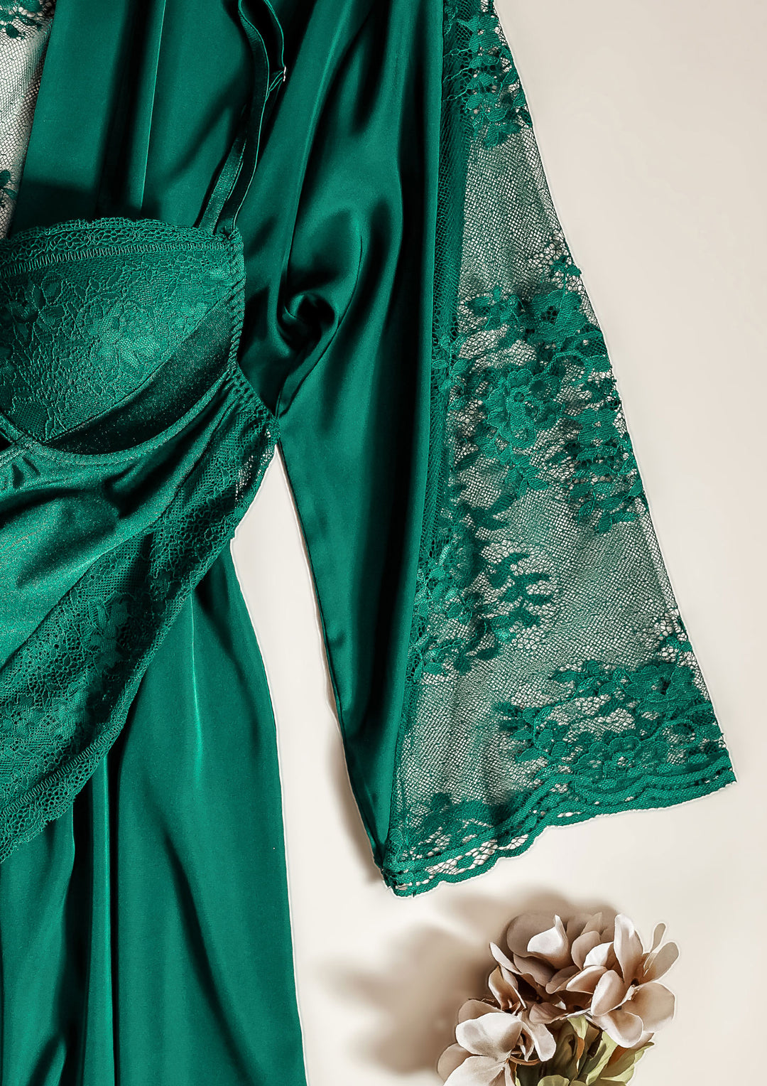 Satin Teddy & Robe Duo