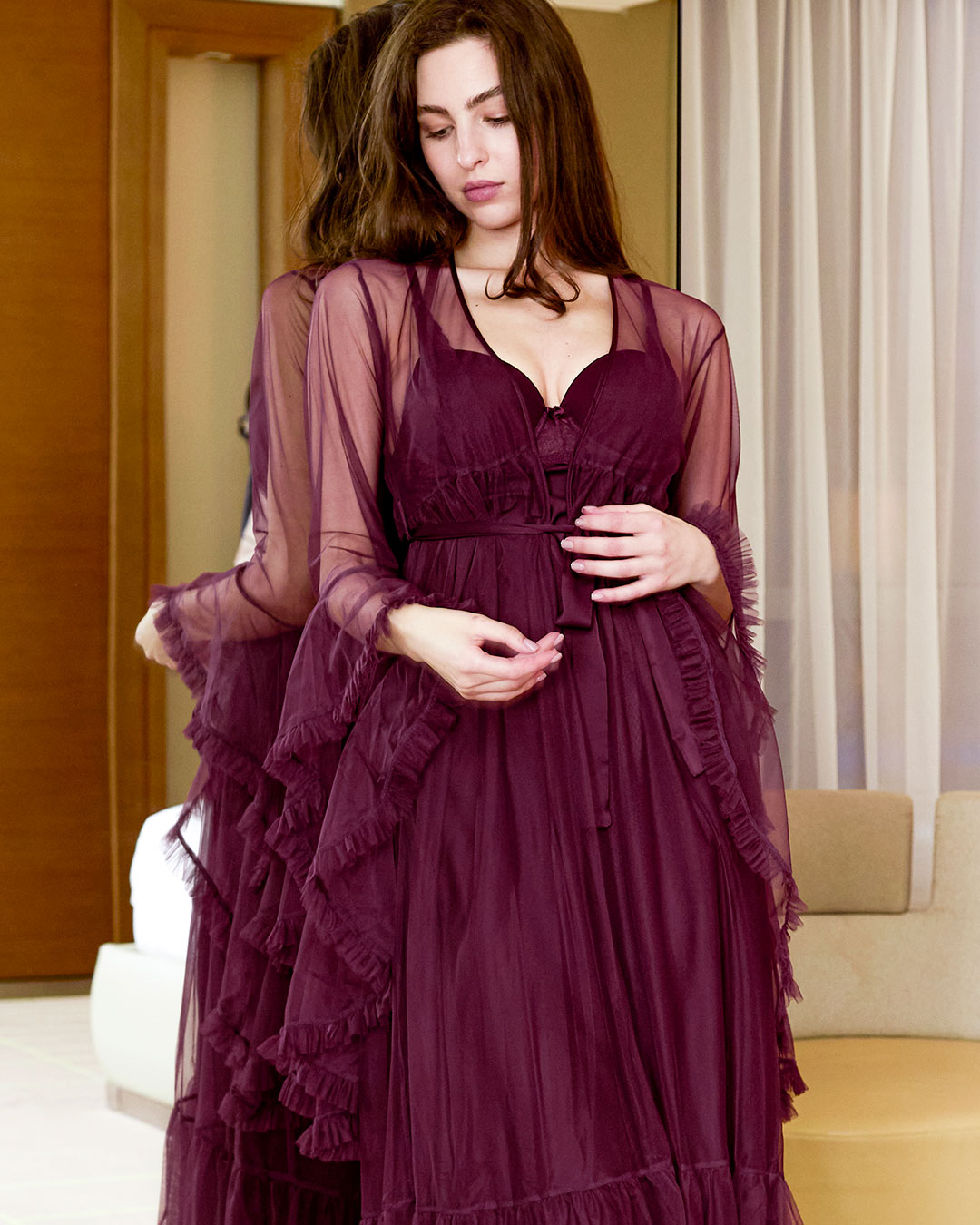 Tulle Robe Set 6159-26