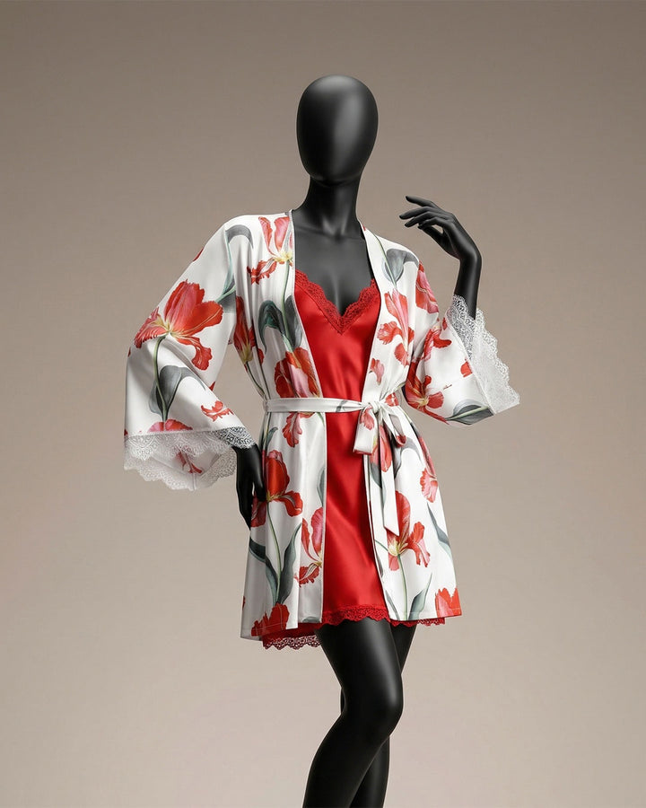 Satin Robe Set 6161-26